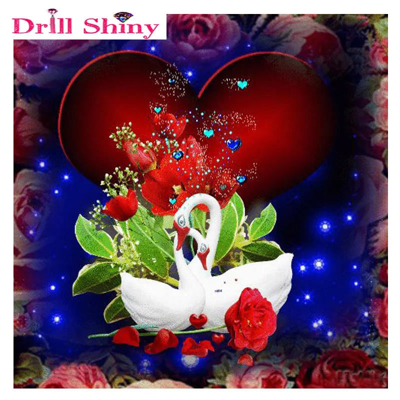 

Drill Shiny 5D Diy Diamond Painting swan Crystal Needlework Diamond Embroidery Full Diamond Decorative