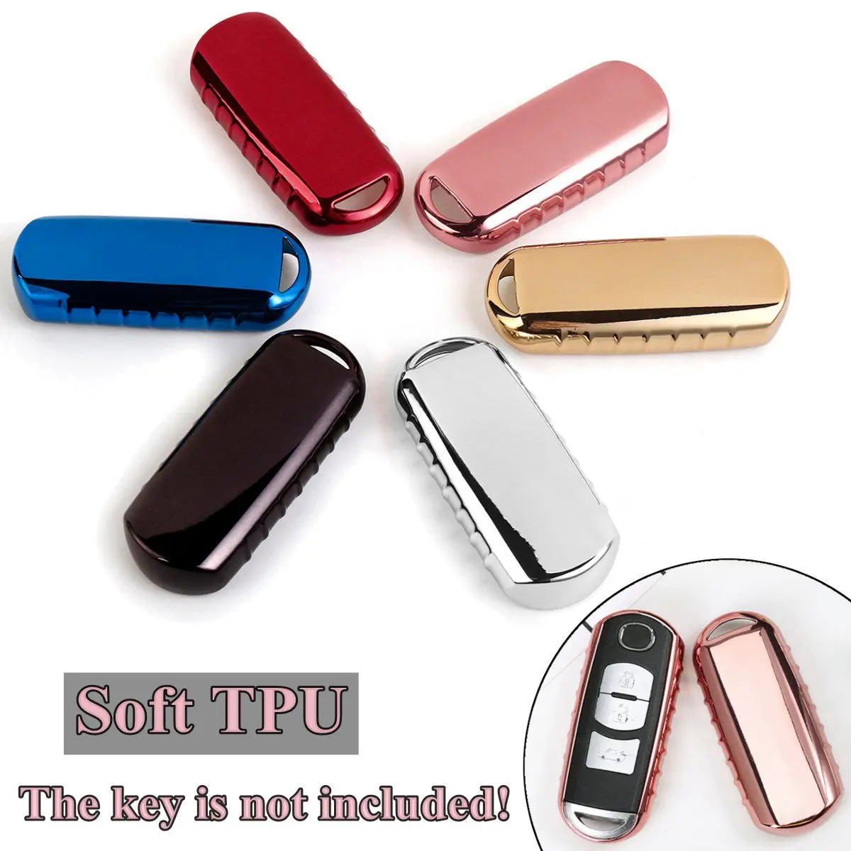 

Tpu Remote Key Cover Case Fob Bag Shell For Mazda 2 3 5 6 Cx3 Cx-4 Cx-5 Cx-7 Cx-9 Mx5 2009 2010-2013 2014 2015-2017 Car Styling