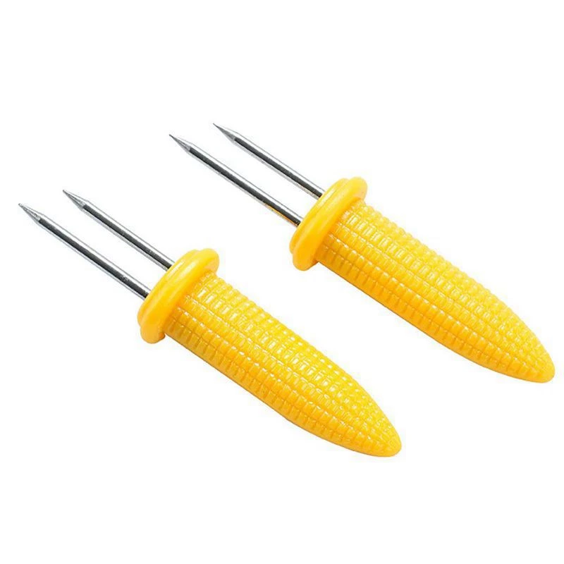 6 Onwon 20 Pieces Corn Holders Stainless Steel Corn On The Cob Skewers Twin Prong Cooking Fork for BBQ Barbecue Camping Picnic Home Outdoor
