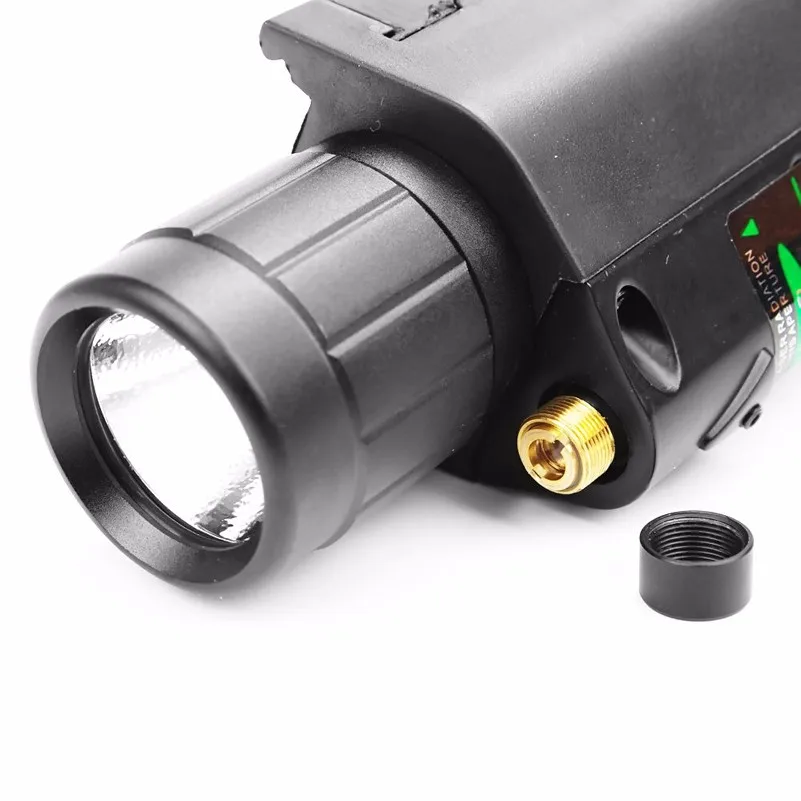 Vista e Led Montagem em Trilho para Glock Rifle de Caça Lanterna com 20mm Combinação Verde Vermelho Laser Picatinny 17 19 22 - 28 lanterna com 20mm picatinny montagem em trilho
