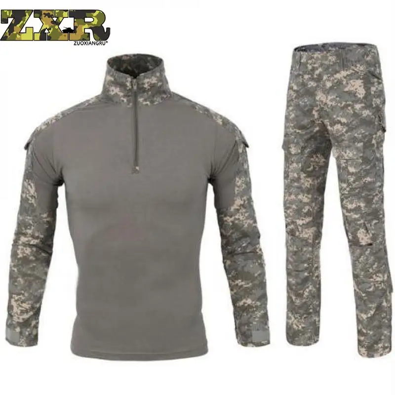 Camouflage Tactical Military Clothing Paintball Army Cargo Shirts