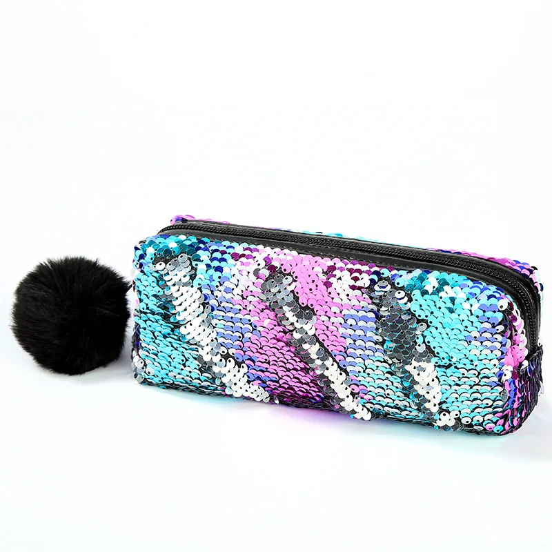 

2019 Colored Pencil Case Bag Makeup Bag Glitter Bling Design