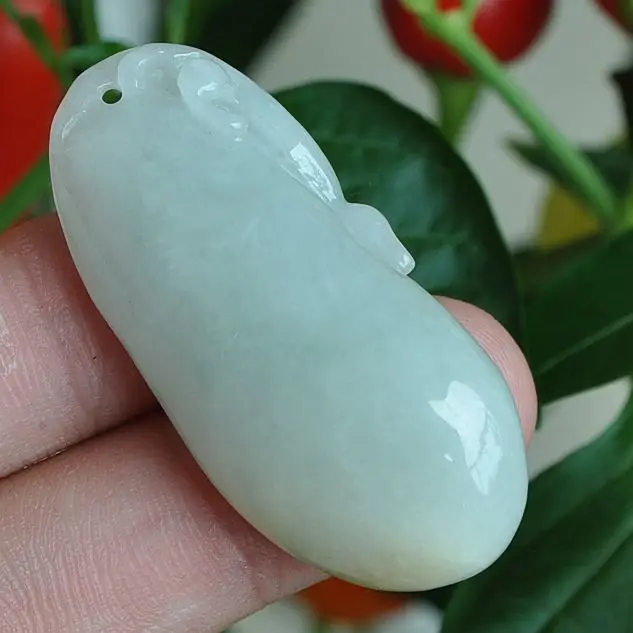 

Grade A light green + Tawny Emerald Jade Pendant ~ fugua 10.19