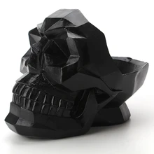 3D Geometrische Schedel Ornamenten Hars Miniatuur Beeldjes Home Office Bar Bureau Decor Telefoon Houder Tafel Schedel Ambachten Opbergdoos