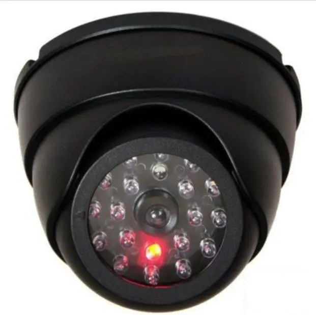 CCTV Fake Simulation Dummy Camera Home Surveillance Security Dome Mini Camera one Flashing LED Light Fake Camera Black CCTV Fake Simulation Dummy Camera Home Surveillance Security Dome Mini Camera one Flashing LED Light Fake Camera Black
