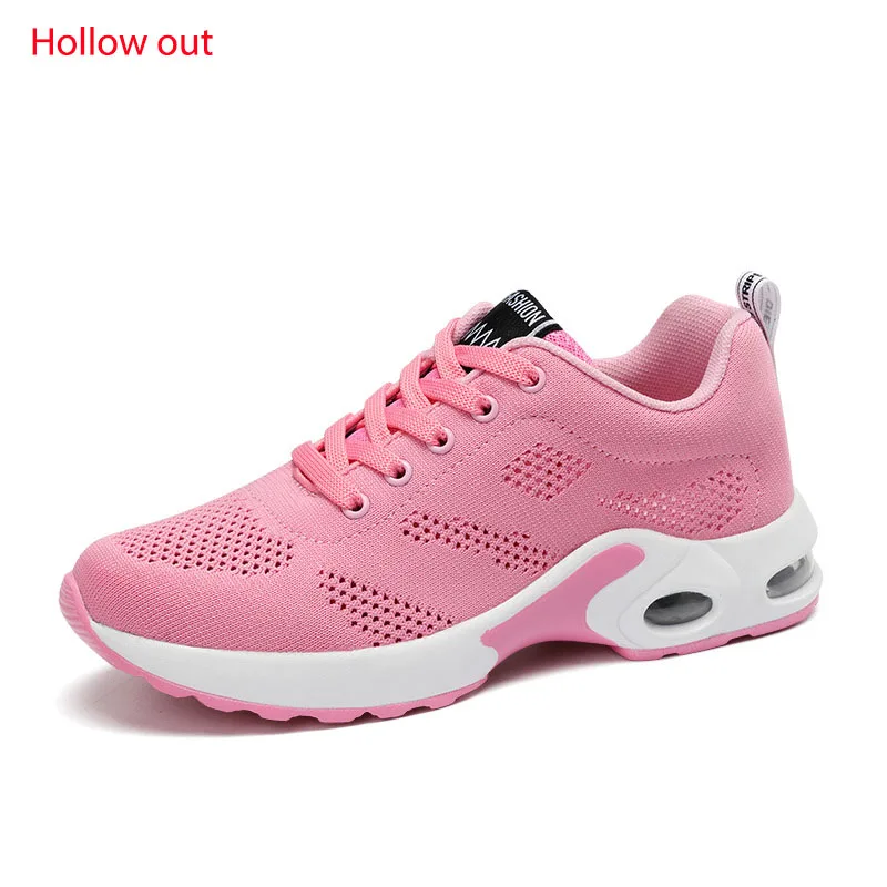 summer style pink Модные женские легкие кроссовки, обувь для бега, уличная спортивная обувь, дышащая сетка, удобная обувь для бега, на воздушной подушке, на шнуровке - Цвет: summer style pink