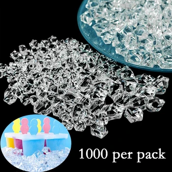 

1000 pcs/set Acrylic Ice Rock Crystal Stones Transparent Aquarium Decoration