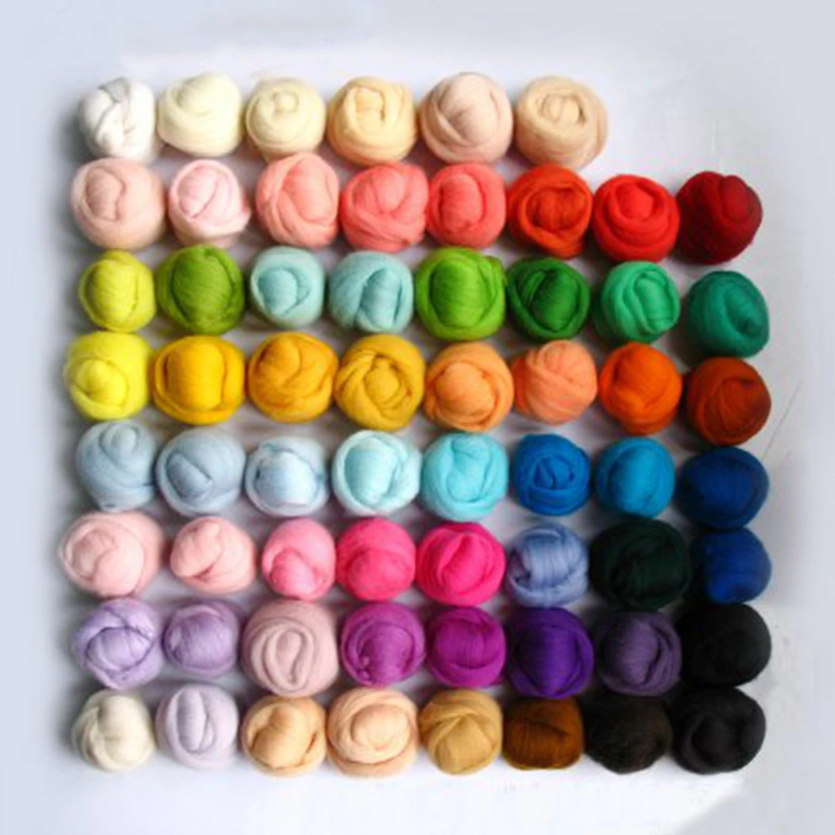 JX-LCLYL 1 Set New 3g 36 Colors Merino Wool Fibre Roving For Needle Felting Hand Spinning