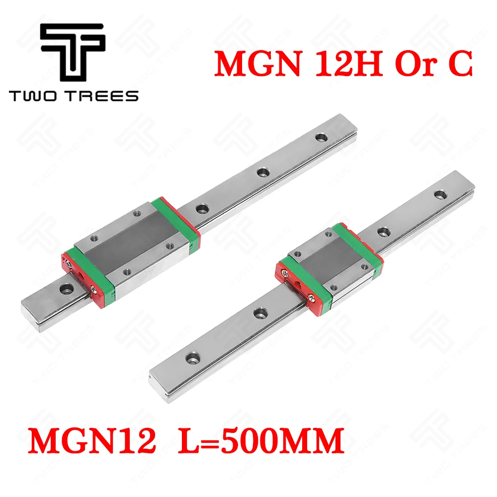 

3D Printer Guide 12mm Linear Guide MGN12 L= 500mm linear rail way + MGN12C or MGN12H Long linear carriage for CNC X Y Z Axis 3d