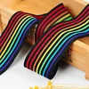 Rainbow color Stripe Elastic Bands 40MM Elastic Ribbon Clothing Bags Trousers Elastic Rubber 4CM Webbing DIY Sewing Accessories ► Photo 1/6