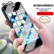 iONCT 2 pcs lot 2 5D Protective Glass For iPhone 5s glass iPhone 5 SE Screen