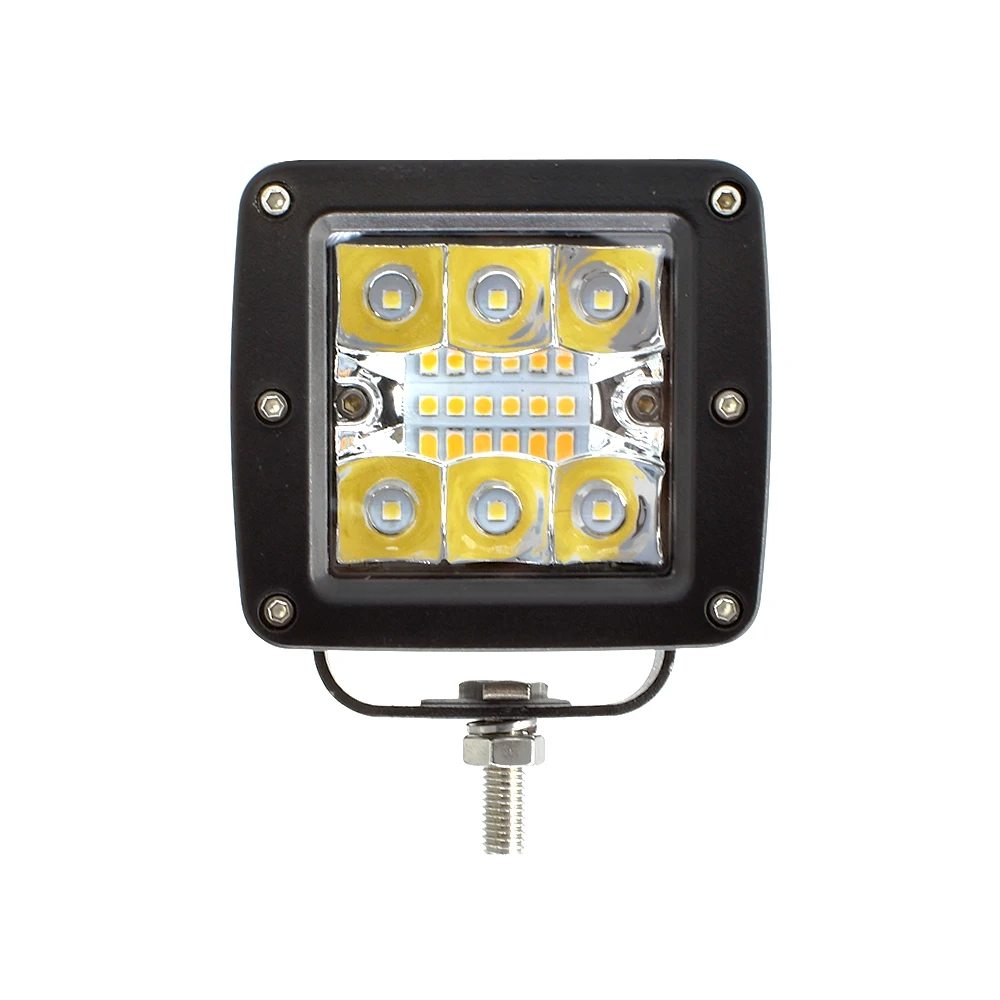 

ECAHAYAKU 3x3 inch Square Cube Pods Dual color Flashing style 36W Led Work Light 12V 24V for Off-road SUV Jeep Hummer ATV Motors
