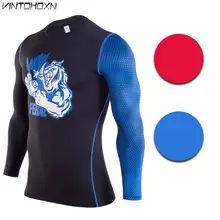 Для Мужчин Тренировки Тренажерный Зал Фитнес Топ длинная футболка спорт бег Йога обучение быстросохнущие компрессионные тренировочные мышцв, Бодибилдинг Рубашка M17864