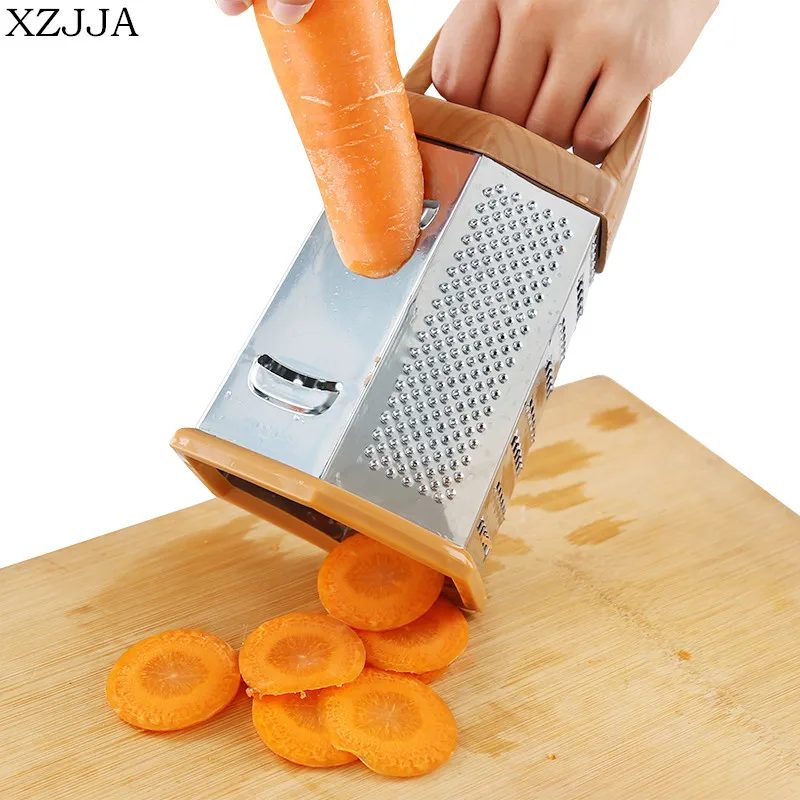 

XZJJA 6 In 1 Multifunction Stainless Steel Vegetable Grater Slicing Mandoline Vegetable Cutter Kitchen Carrot Grater Onion Dicer