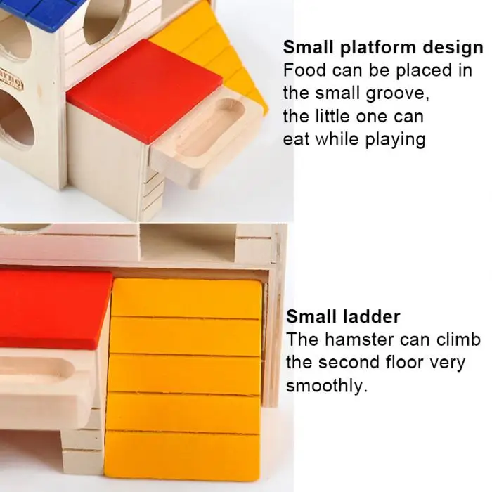 Домашнее животное, маленький домик хомяка, двухслойный деревянный домик, игрушки 669