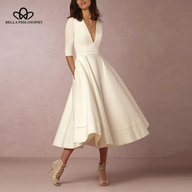 Wonder 2018 Autumn Casual Plus Size Elegant Party Dresses Female Sexy V Neck Long Solid Dress Princess dress