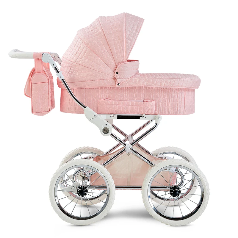 Europe baby stroller two-way Reduce vibration trolley luxury high-profile BB carriage newborn baby umbrella cart Europe baby stroller two-way Reduce vibration trolley luxury high-profile BB carriage newborn baby umbrella cart