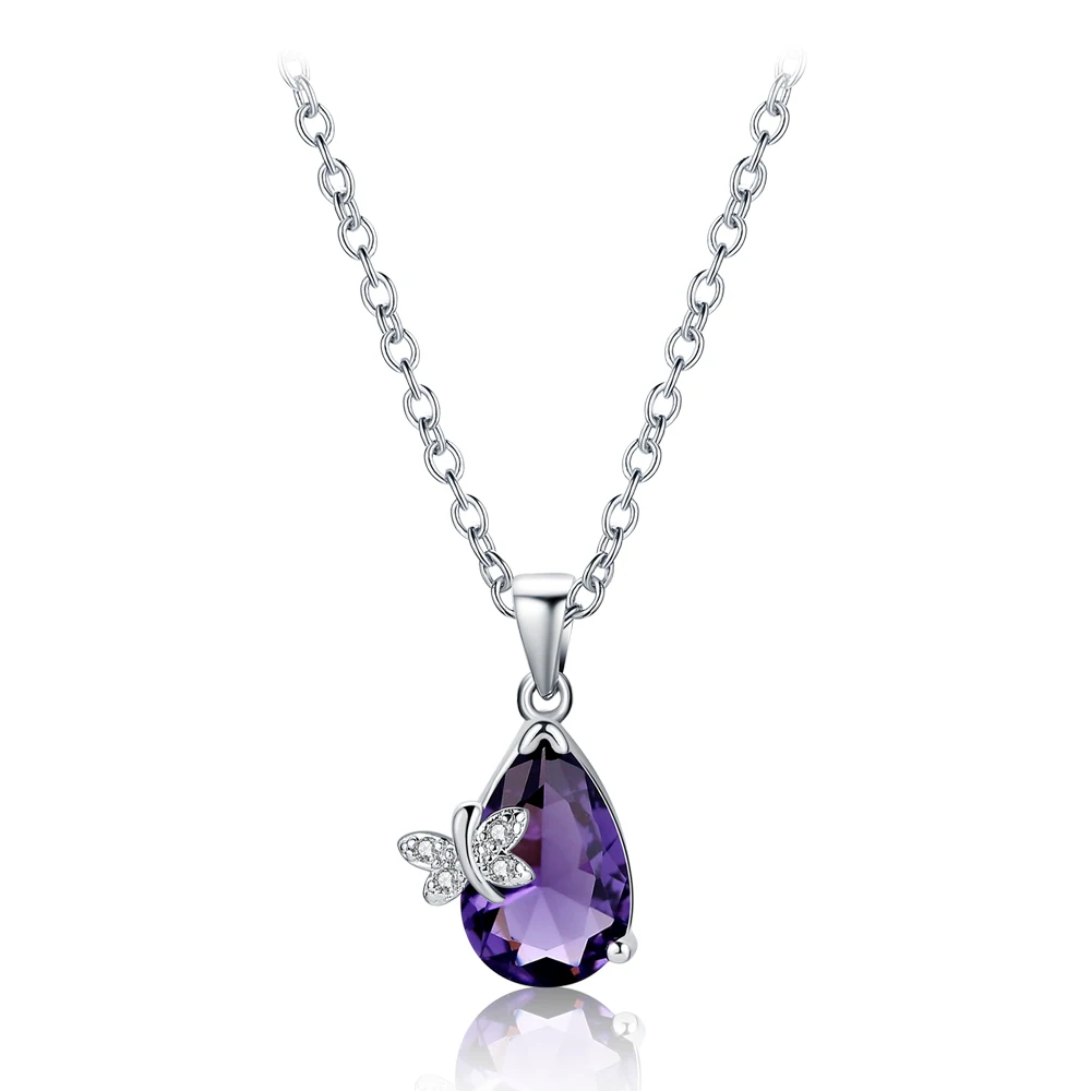 Collier élégant avec cristal violet main image 0
