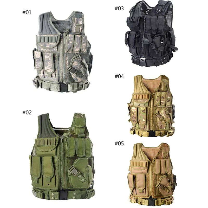 Крутой тактический жилет All'aperto Camuffamento Militare Body Armor Abbigliamento Sportivo Caccia Спорт на открытом воздухе