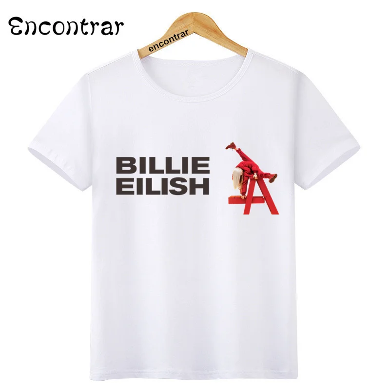 Футболка в стиле хип-хоп Billie Eilish Повседневная футболка Летняя футболка с короткими рукавами и круглым вырезом для мальчиков и девочек футболка высокого качества Топ ooo4569
