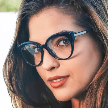 

Fashion Ladies Cat Eye Glasses Frame Brand Designer Spring Hinge Eyewear Vintage Women Clear Lens Eyewear Optical Glasses Frame
