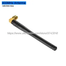 2 шт./лот 3dBi SMA Мужской 433 МГц Антенна 11 см длина резиновая антенна