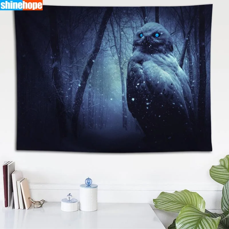 

Custom Owl Animals large tapestry 140X250cm wall hanging tapestry