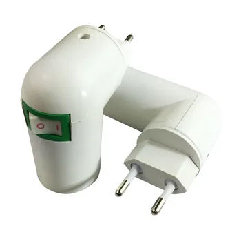 

US/EU Plug PBT PP To E27 White Base LED Light Lamp Holder Bulb Adapter Converter Socket To E27 Newest