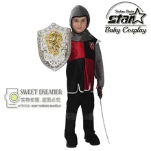 M ~ XL Romain Warrior Prince Roi Enfants Cosplay Hallowean Parti Costumes pour Enfants Garçon Stade Performance Chevalier Soldat Costume