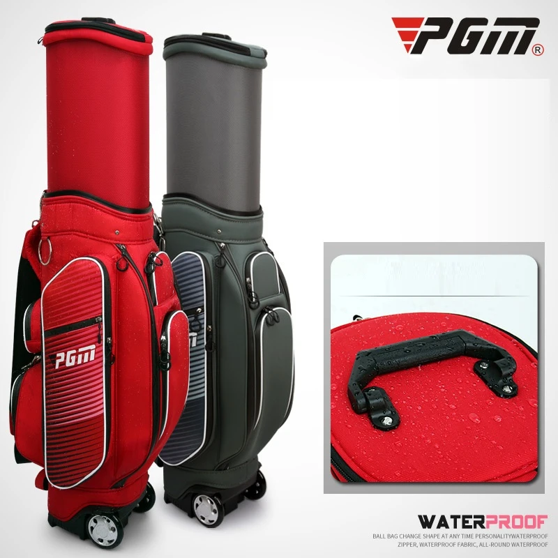 Pgm гольф сумка колеса стенд Гольф Стандартный мешок авиации Multi-Функция высокое Ёмкость персонал сумки для гольфа с 3 цвета d0480