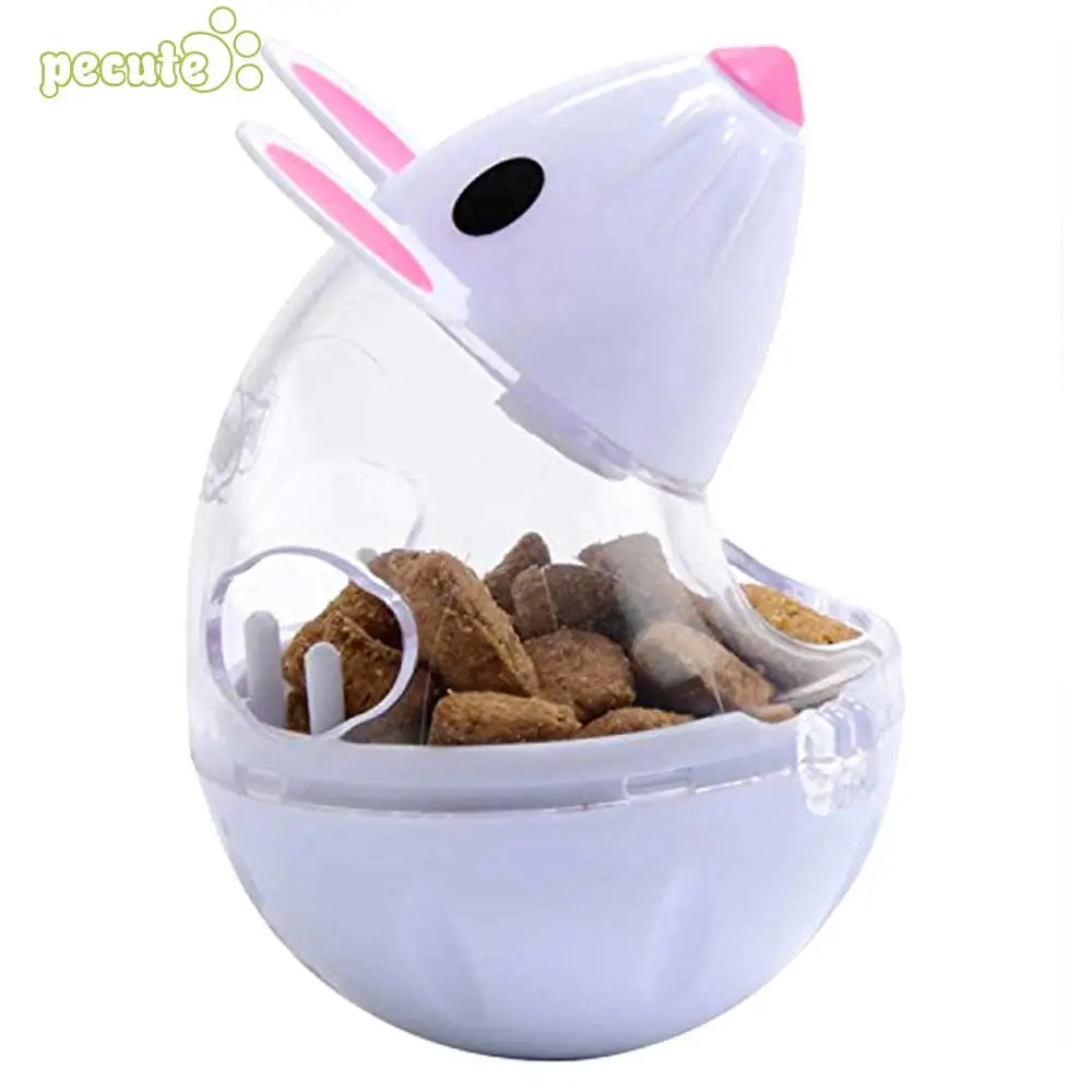

Cat Tumbler Toy Food Dispenser Cat Feeders Exercise Pet Supplies Interesting Pet Leakage Food 2 Color Funny