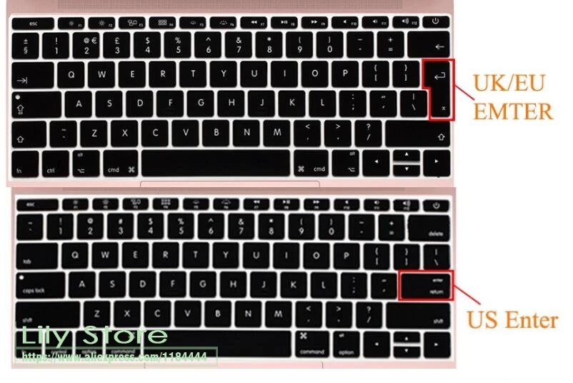 Для Macbook Pro 13 с сенсорной панелью(модель выпуска,10: A1706) Европейская/английская/Европейская силиконовая пленка для клавиатуры