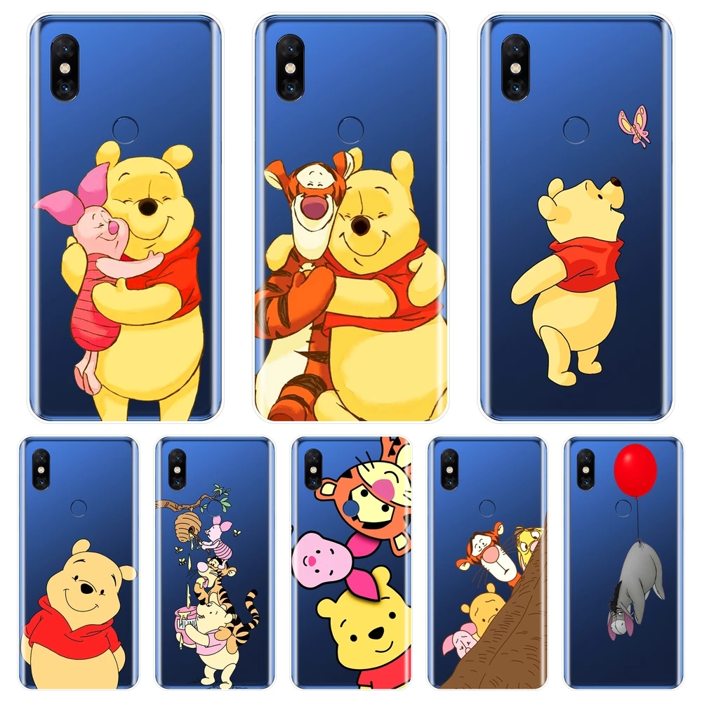

TPU Back Cover For Xiaomi Mi Max Mix 1 2 2S 3 Winnie Pooh Eeyore Tigger Piglet Soft Silicone Phone Case For Xiaomi Mi Note 1 2 3