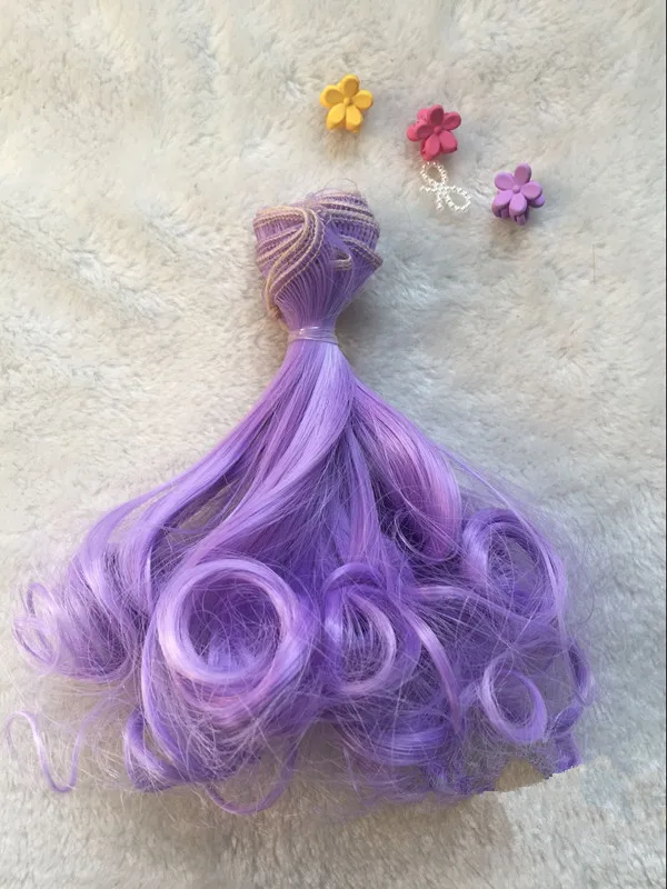 15 см кукольные волосы Подходит для 1/3 1/4 1/6 1/12 BJD SD chole кукольные парики высокотемпературные волосы из проволочного волокна один Fapai