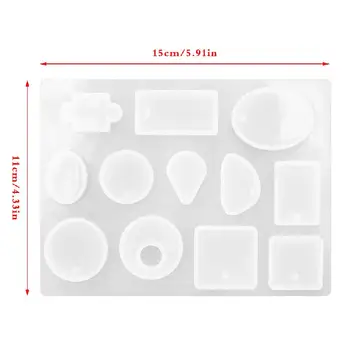 

12 Design Cabochon Silicone Mold Necklace Pendant Jewelry Cake Making Tool DIY-W128