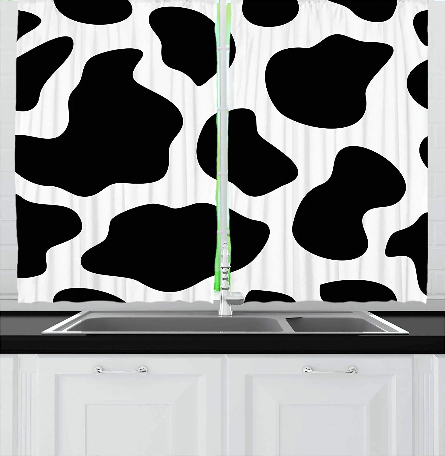Online Shop Cow Print Curtains Hide Of A Cow With Spots Abstract