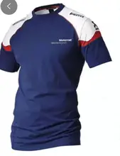 Nova chegada Edision! 2018 MOTOGP motocicleta locomotiva-secagem rápida T-shirt de manga curta em torno do pescoço-adequado para BMW parte superior ocasional