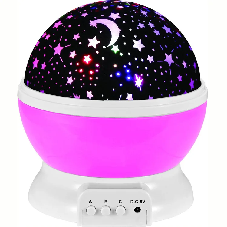 Romântico a Luz da Noite Luz da Tabela de Projeção com Crianças Novo Estrela Rotação Céu Projetor Cabeceiras Lâmpada Luminaria Led Lua 3 rotating night light