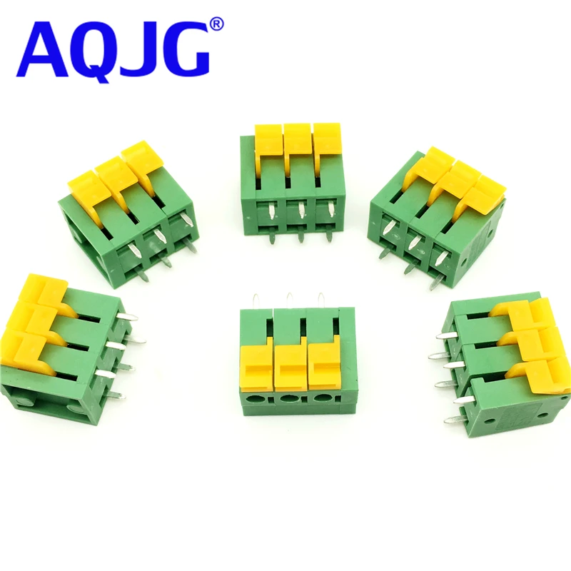 

100PCS 5.08mm Pitch Spring Terminal Connector 2/3/4/5/10-20P KF142V Straight Pin PCB Mounted Screw Free RoHS AQJG