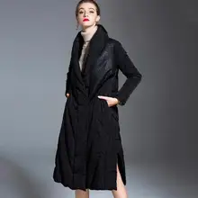 Winter Long Down Coat 2018 New 90% White Duck Down Women Thickening Down Jacket Outwear Office Lady Casual Down Parka FR3027 цена Winter Long Down Coat 2018 New 90% White Duck Down Women Thickening Down Jacket Outwear Office Lady Casual Down Parka FR3027 цены онлайн