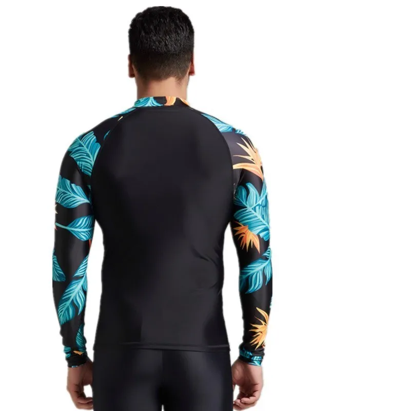 Купальник с длинным рукавом Rashguard для мужчин Rashguard лайкра УФ костюм для серфинга воды Тренажерный зал Спорт парусный плавание футболка гидрокостюм для дайвинга