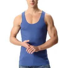 FAISIENS бесшовное Мужское нижнее белье с круглым вырезом без рукавов эластичные большие размеры 4XL 5XL 6XL 7XL однотонные