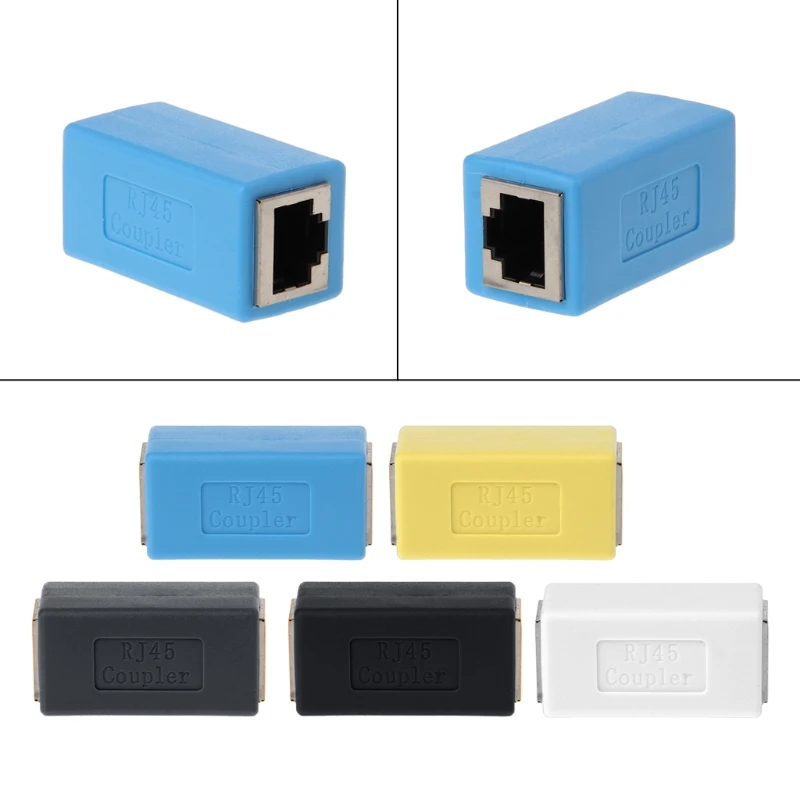 Желтый RJ-45 инструменты Женский муфта Cat6 8P8C Ethernet Lan Сетевой Инструмент Расширение адаптер