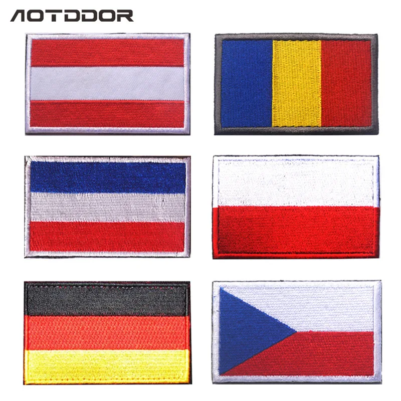 

Germany poland Romania Netherlands Austria Czech Flag patch badges