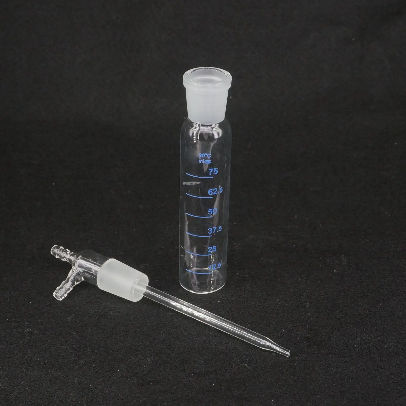 Chem Lab Glassware Gas Sampling Tube Glinsky Absorber Bottle Apparatus 75ml | Канцтовары для офиса и дома