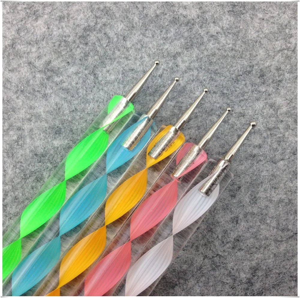 

WUF 1 Set 2 Way Dotting Marbleizing Painting Pen Tool Nail Art Dot Dotting Tool Nail Care