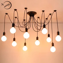 Modern big Spider Industrial black vintage pendant Lamp Loft led 14 Lights E27 pendant lights for living room restaurants bar