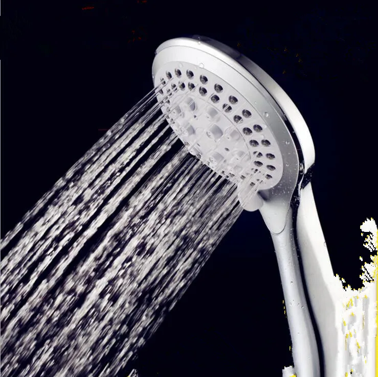 Hot 5 modes ABS plastic Bathroom shower head big panel round Chrome