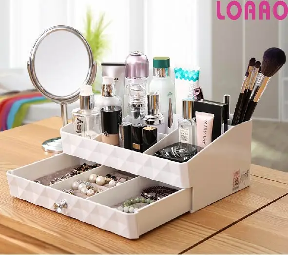 Comprar Caja de maquillaje de alta calidad caja de joyería para el hogar caja de almacenamiento de cosméticos organizador de joyería caja de cepillo