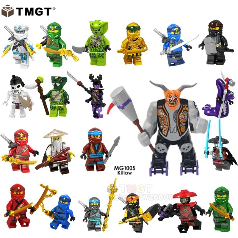 

Samurai X Mecha Cole Zane Kai JAY Chopper Robot with weapon Akita ninja movie series toys Action Building blocks children gifts